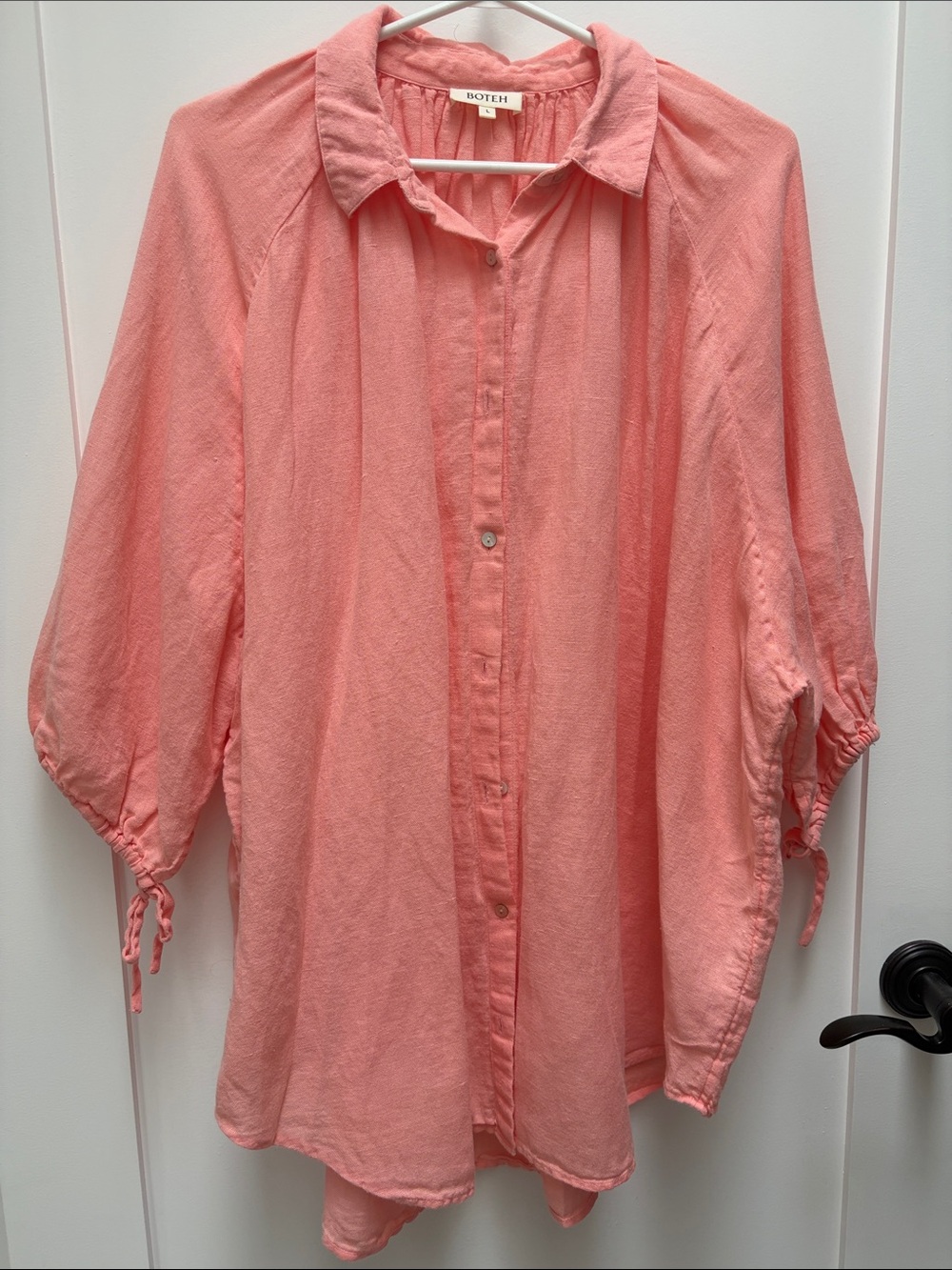 BOTEH Coral Button-Down Relaxed Women's Shirt